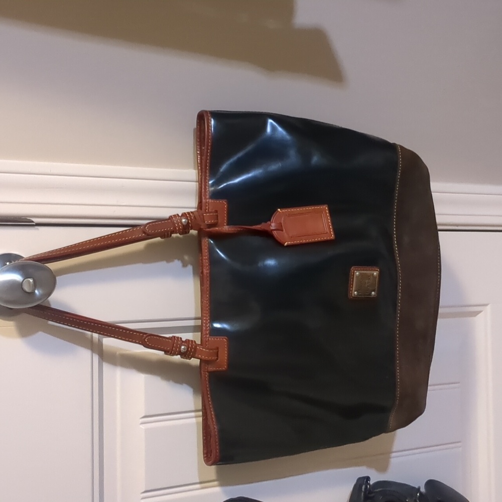 Dooney & Bourke Black and Brown Tote Bag